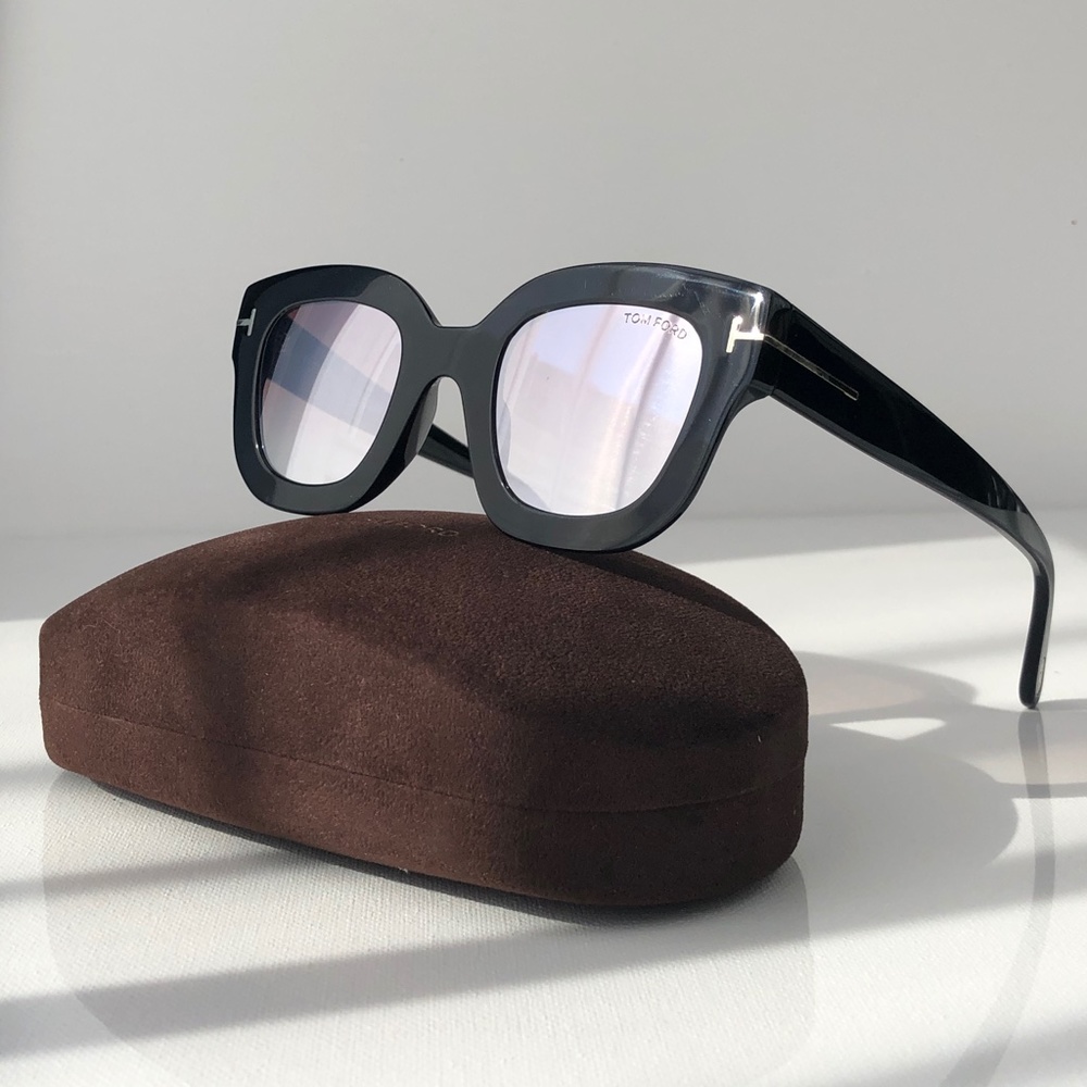 New TOM FORD Pia Black Square Sunglasses - Picture 3 of 16